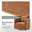 Fauteuil demi-tonneau pivotant moderne en bois massif avec coussin de dossier l 32,75 po Berklie-497334103