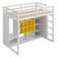 Lit mezzanine en bois avec garde-robe, tablettes et armoire-30762641-30762645
