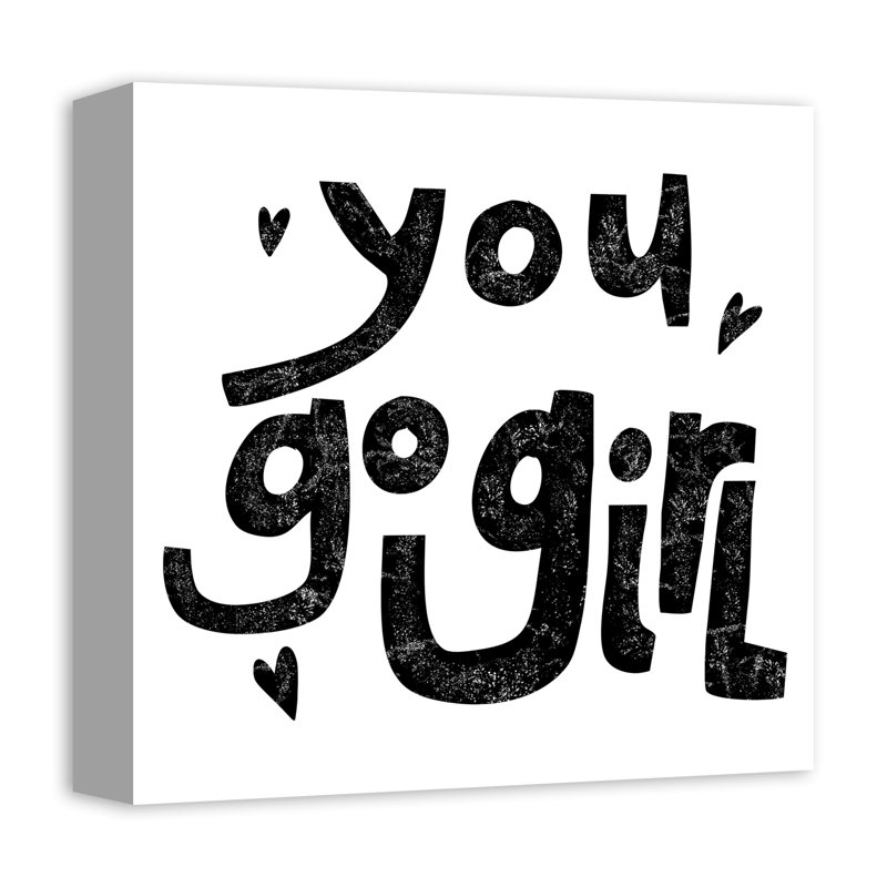 Art encadré « you go fille » Madore, Toile tendue, H 12 po x l 12 po x P 1,25 po