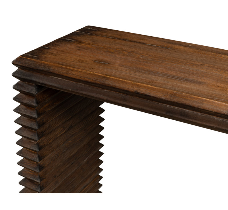 Stacked 63'' W Solid Wood Console Table