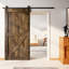 Porte de grange à panneaux en bois peint avec ensemble de quincaillerie d'installation-73160430-124389997