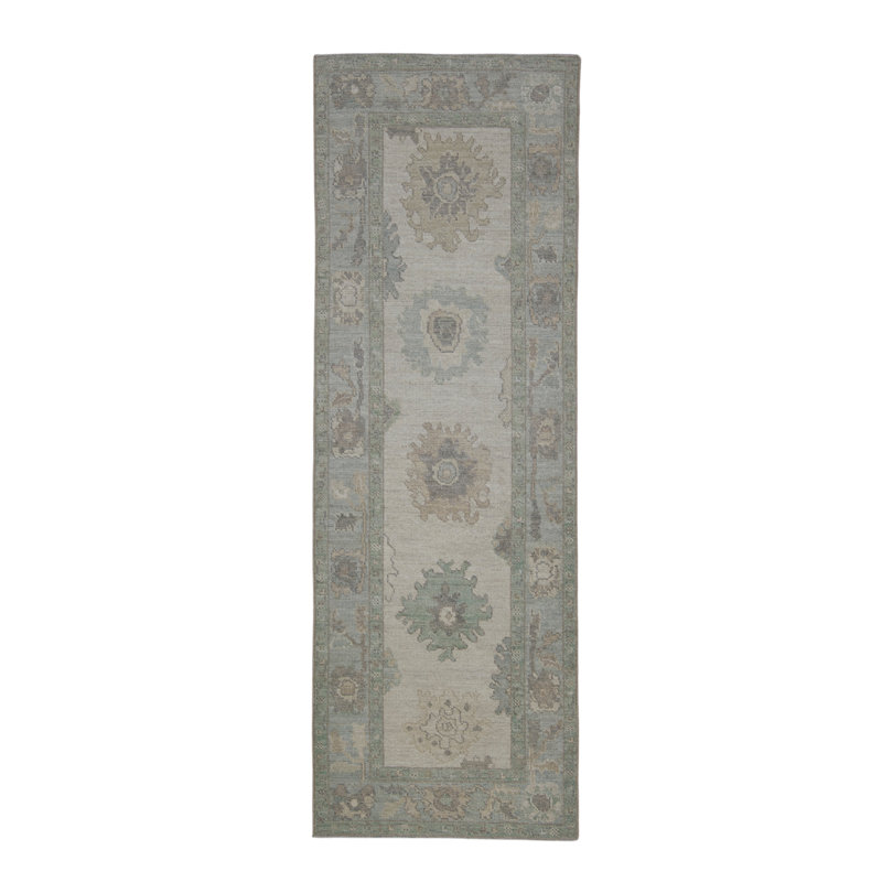 Tapis turc Oushak fait à la main 2 pi 11 po x 8 pi 7 po