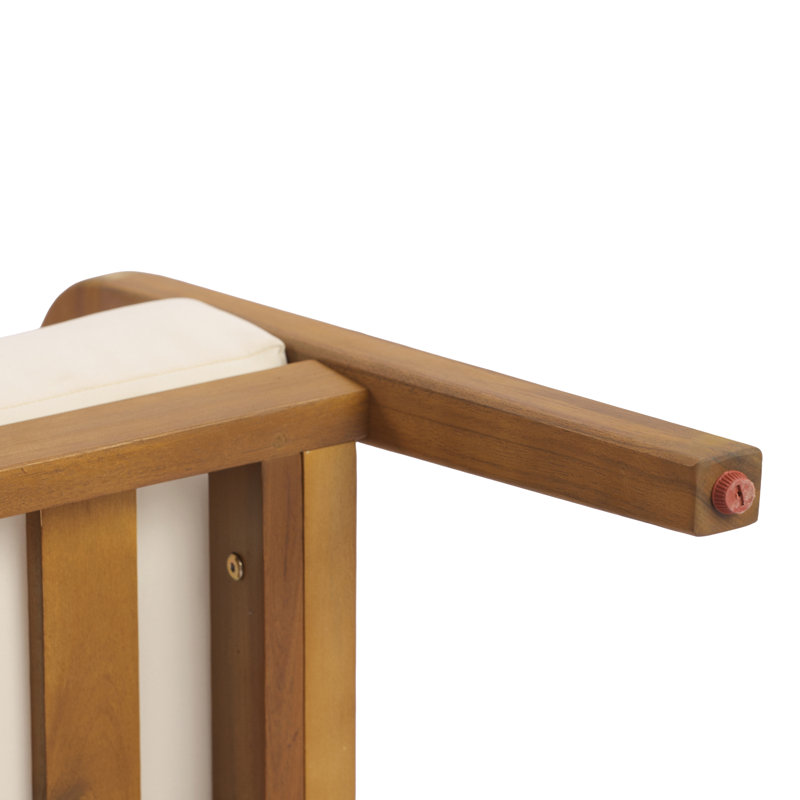Chaises longues de patio modernes, ensemble en osier de bois d'acacia pour patio près de la piscine