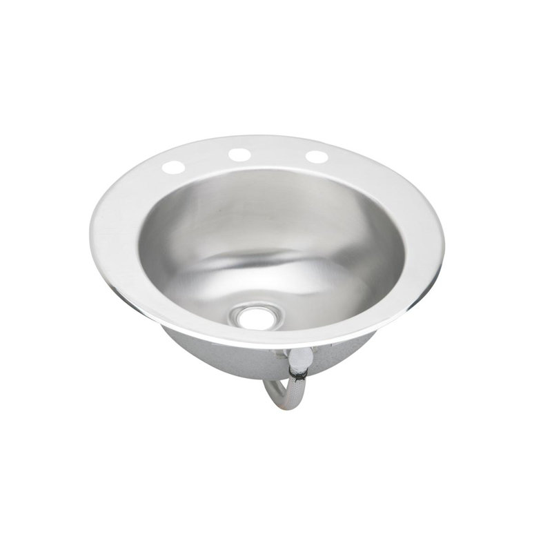 Lavabo de salle de bain à insertion circulaire avec trop-plein Asana, 1 trou