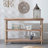 Rustic Wooden Console Table - 3 Tier, Gothic Details, 47.24" Long Entryway/Hallway Table | Gift Idea