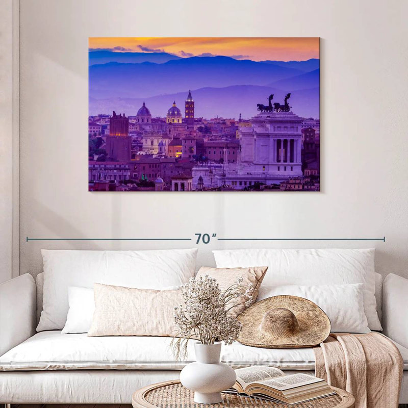 Sirci Rome en mauve, H 30 po x l 45 po