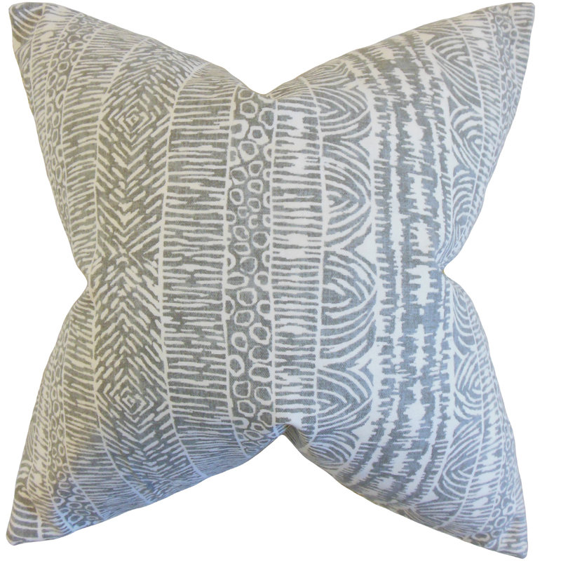 Housse et insert de coussin décoratif rayé 100% coton Jem, Amber, 24" X 24", Mélange de duvet