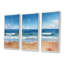 Ensemble de salon art mural bleu et blanc italien Beachside Escape II-462477390-462477387