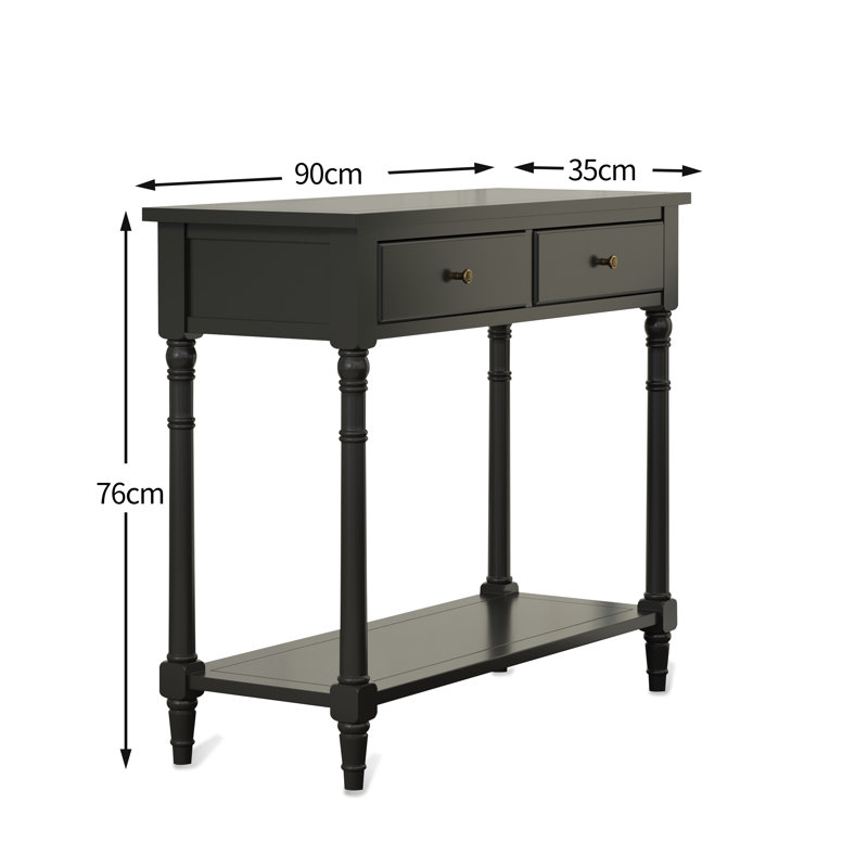 Beauman 90 cm W Console Table, Black