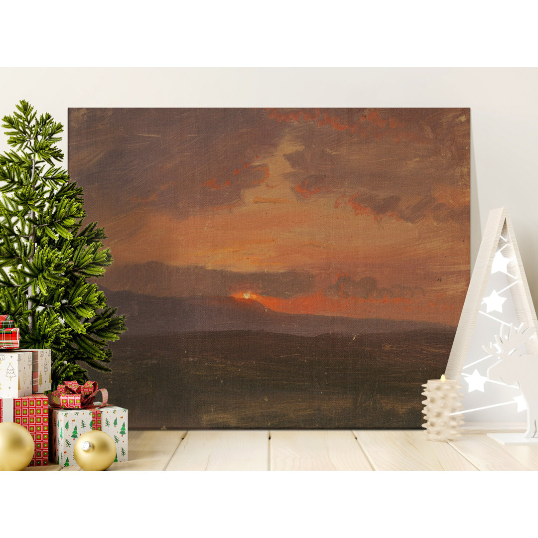 Sunset Mountain Canvas Wall Art, Landscape Painting Print, Gallery Wrapped, Ready to Hang, Archival Ink, Modern Decor, Statement Piece