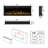 Recessed & Wall Mounted Smart Electric Fireplace With 13 Color 3D Flame, Touch Screen & Remote Control & APP Control & Voice Control, Adjustable Brightness & Temperature, Timer, 750W/1500W-1463440962