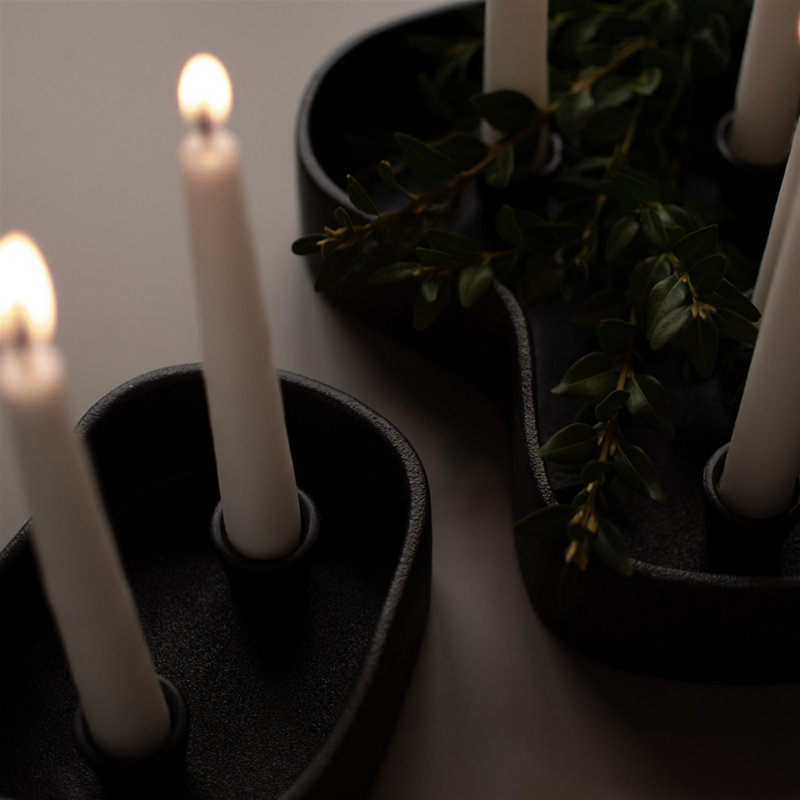 Accessoires de bougie de table en céramique 1,96 po