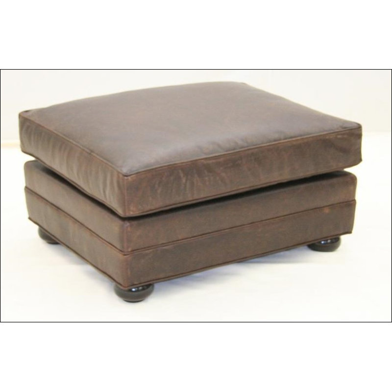 Square Ottoman, Laramie 470, French Dark Chocolate