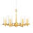 Art Deco Metal and Glass Chandelier