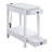 White Storage Accent Table with USB