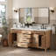ARIEL Camila 73 Double Sink Bathroom Vanity with Italian Carrara Marble Top-1129571851