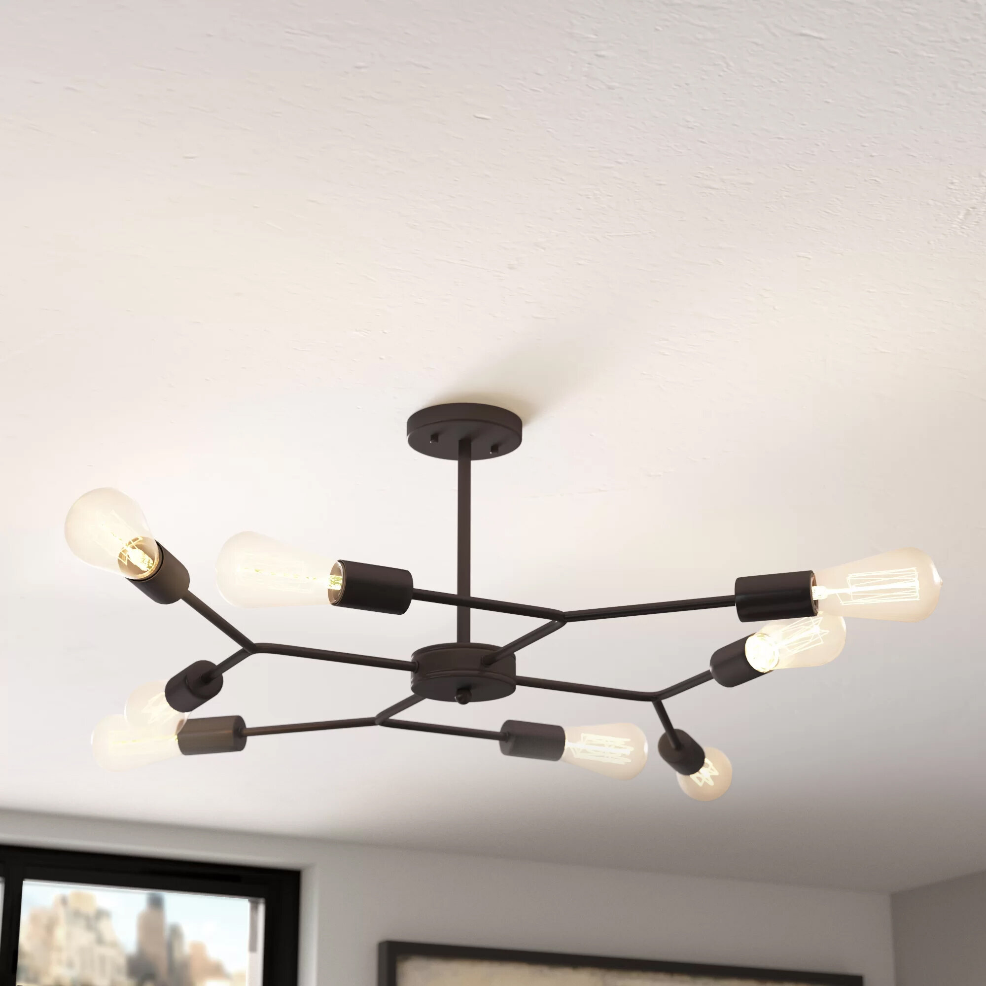 Linear semi flush on sale mount ceiling light