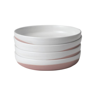 Ensemble de 4 assiettes coupées en porcelaine Austin Libbey, 10 po, blanc