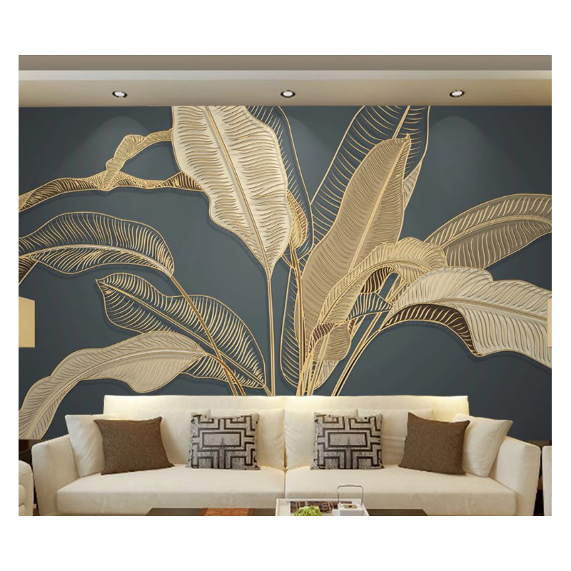 Papier peint amovible Big Big Leaves, L 106 po x l 187 po