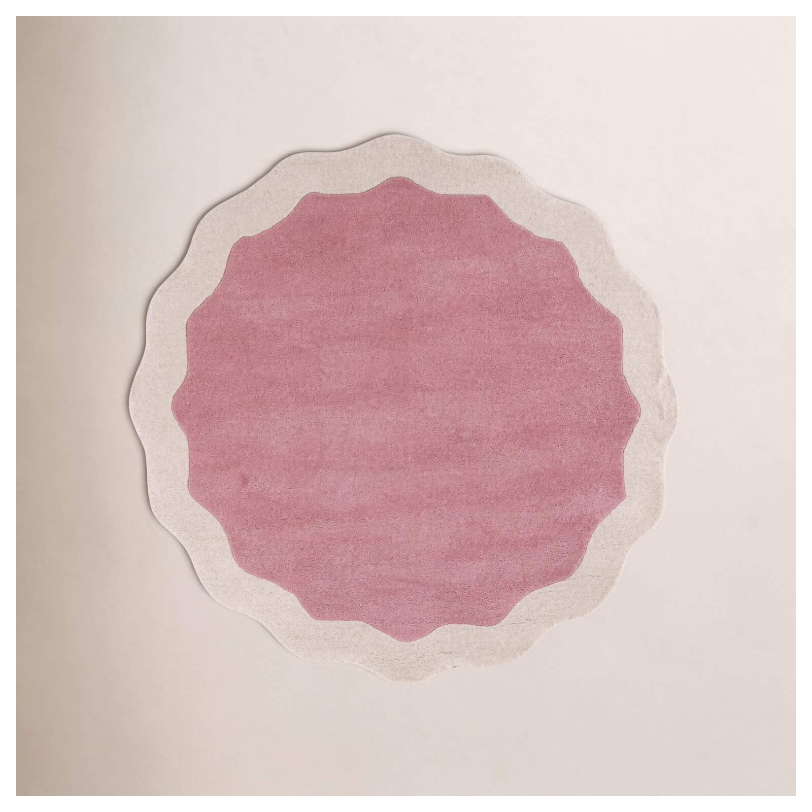 Metro 435 Hand Tufted Wool Pile Solid Color Rug, Round 6'