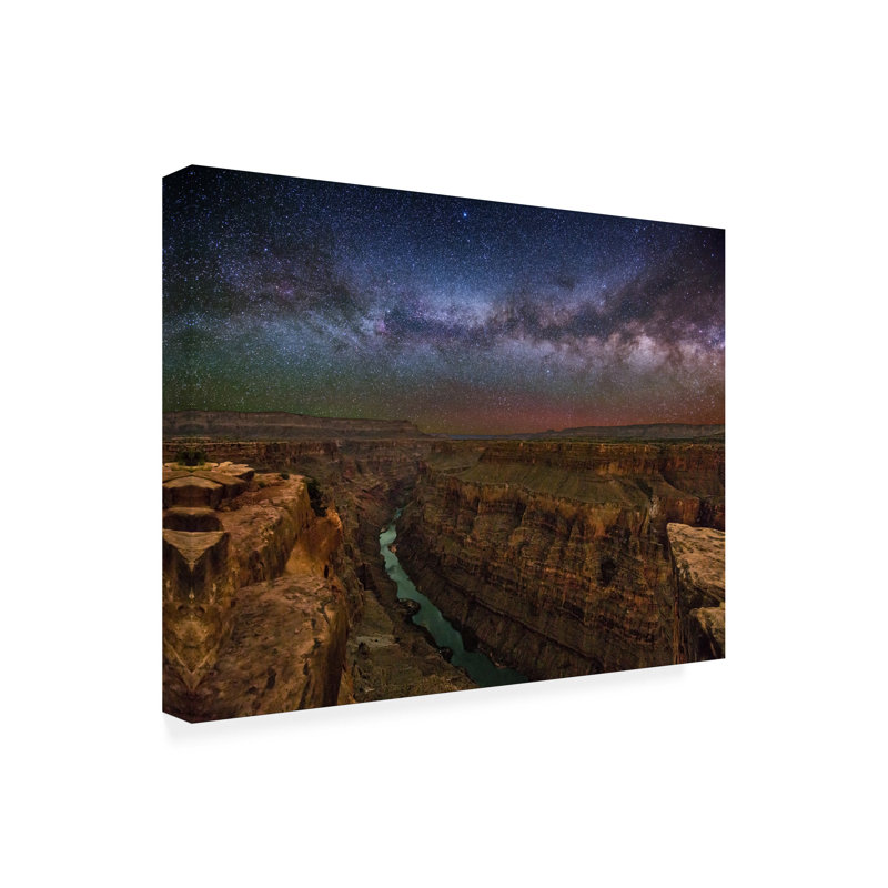 Art mural sur toile tendue - Royce Bair «Colorful Canyon Layers», décoration murale pour le salon, la chambre à coucher ou le bureau - 14 x 19