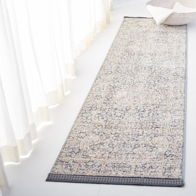 Oriental Area Rug in Navy/Rust