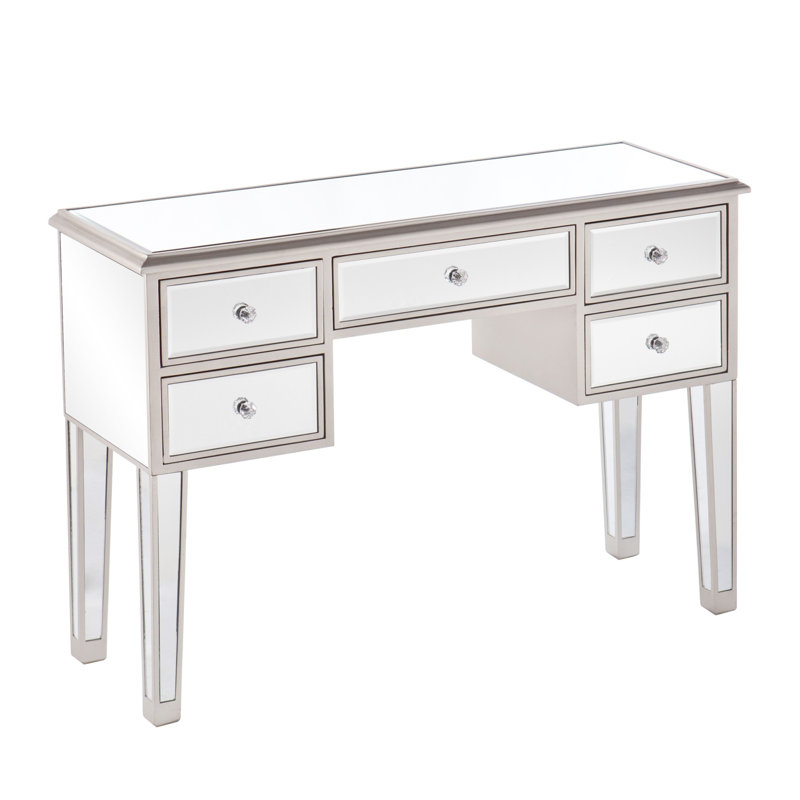 Danielys 43 " W Glass Top Console Table