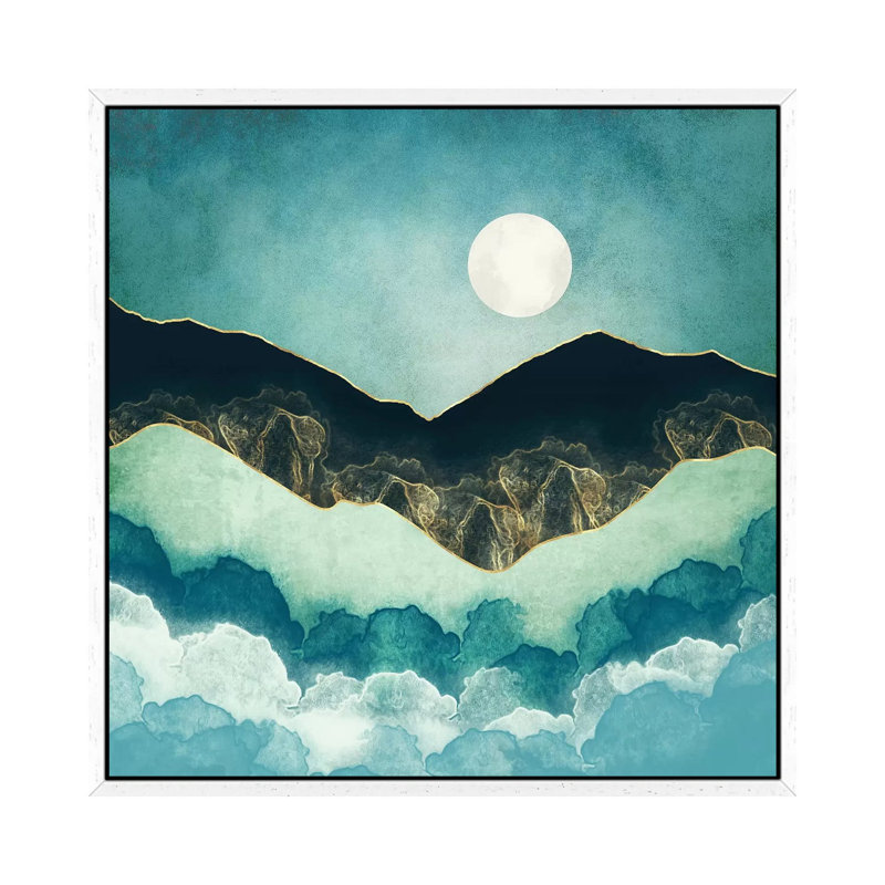 Moon Mist - Print on Canvas, 66.04 cm H x 66.04 cm W, White Framed