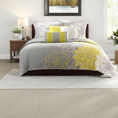 Ensemble de literie pour lit très grand en coton réversible floral pour maison moderne
