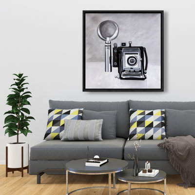 Antique Camera Framed Canvas - Unique Home Decor Piece