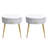 19.6'' Easy Assembly End Tables With High Gloss Faux Marble Tabletops-603188818