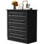  Commode 4 tiroirs, commode à tiroirs, commode et rangement en bois de 29,5 po de largeur, noir (ensemble de 2)-420515940