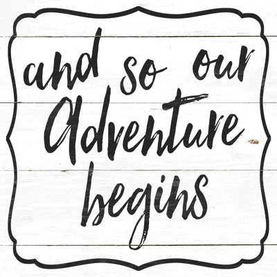 «Our Adventure», art textuel sur toile tendue