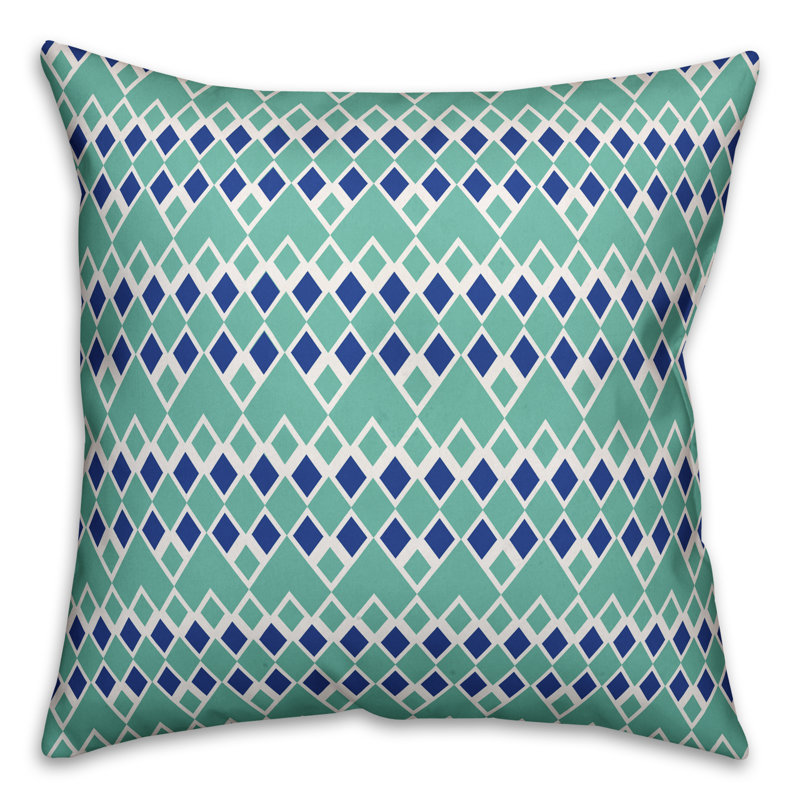 Summer Fun Geometric Reversible Throw Pillow