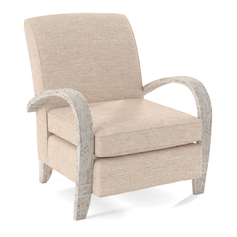 Vero Armchair, White Textured Performance; 0865-91, Antique Frost White