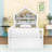 Wood House Bed with Storage Headboard-391070135-391070129