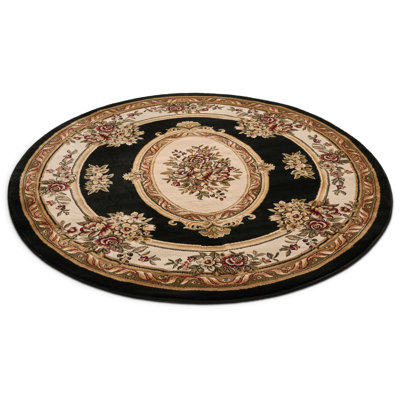 Tapis noir/ivoire Pickett