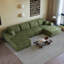 Canapé modulaire avec 1 repose-pieds, canapé rembourré avec méridienne orientée à droite, canapé en U pour le salon-1775980372-1775980375