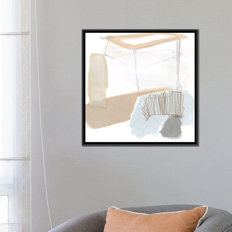 « overture iii », impression sur toile, H 26 po x l 26 po x P 1,5 po, Toile avec cadre noir, Pas de tapis