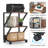 3-Tier Rolling Printer Cart Under Desk Storage with Storage for Home Office