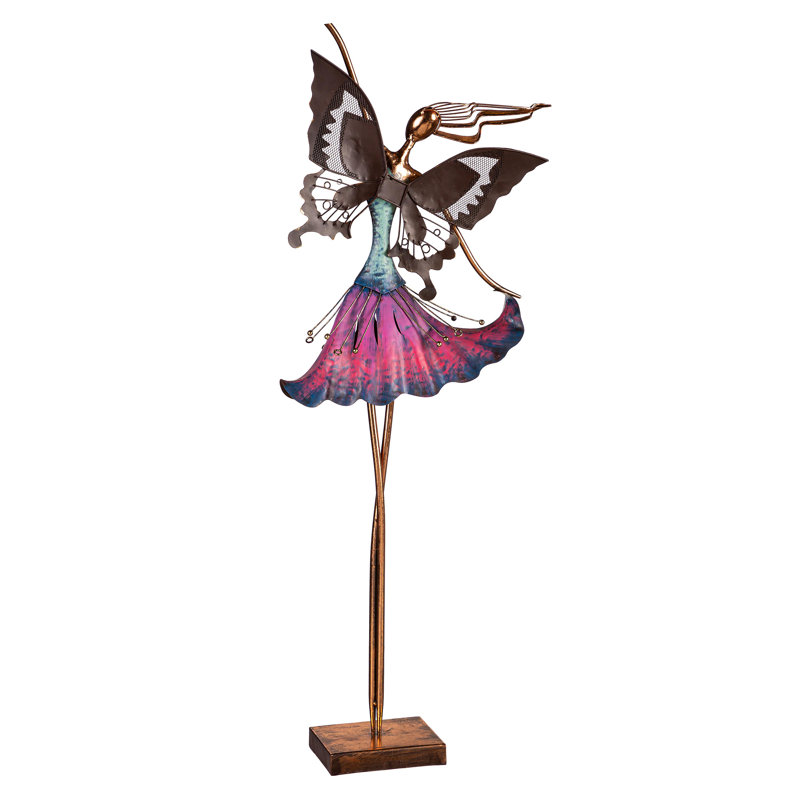 Piquet de jardin féerique surdimensionné en bronze