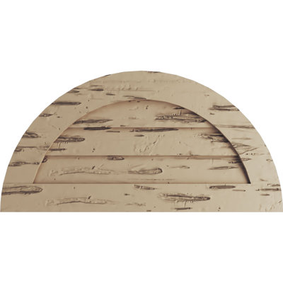 Timberthane Half Round Faux Wood Non-Functional Gable Vent, Primed Tan