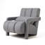 Chaise d'appoint moderne rembourrée, tissu en lin confortable avec coussin pour le salon, la chambre à coucher, lin, gris foncé-272659844
