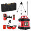 Ensemble de niveau laser rotatif, passage laser horizontal rouge auto nivelant à 360 degrés de 984 pieds, avec trépied, récepteur, télécommande, balance, boîte à outils, étanche IP54, précision de 0,12 po / 100 pi pour la construction