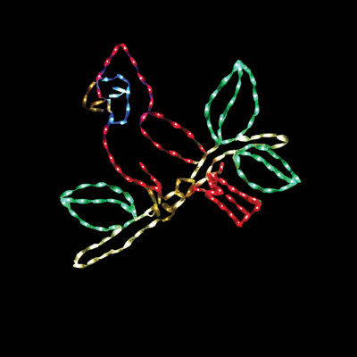 Luminaire en corde à del 144 lumières cardinal on branch