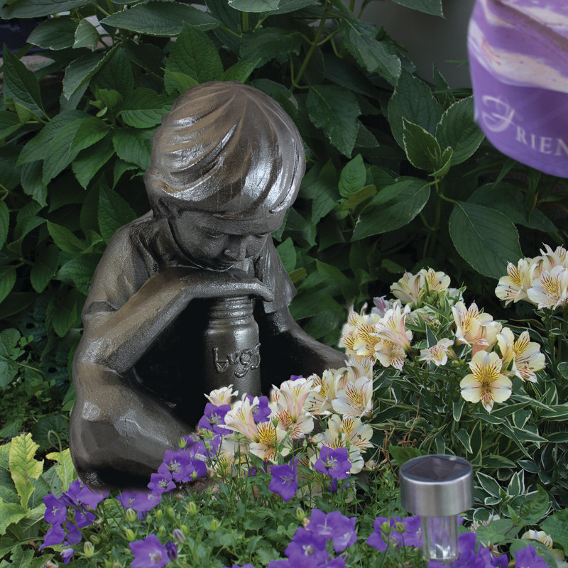 Statue de garçon nature Klass, Bronze