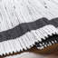 Tessica rayé tissé à plat à la main recyclé P.E.T. Tapis blanc / noir-874019018