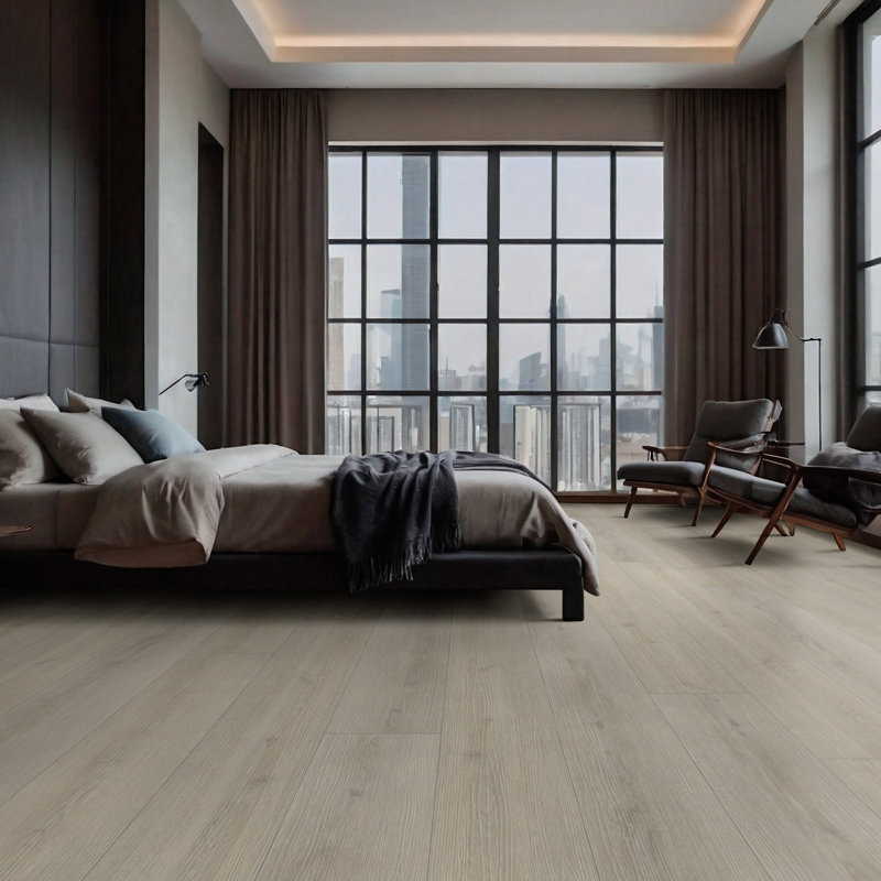Plancher de vinyle de luxe imperméable Parkland Sandy Haze 9 po x 60 po 5 mm 12 mil, Sandy Haze