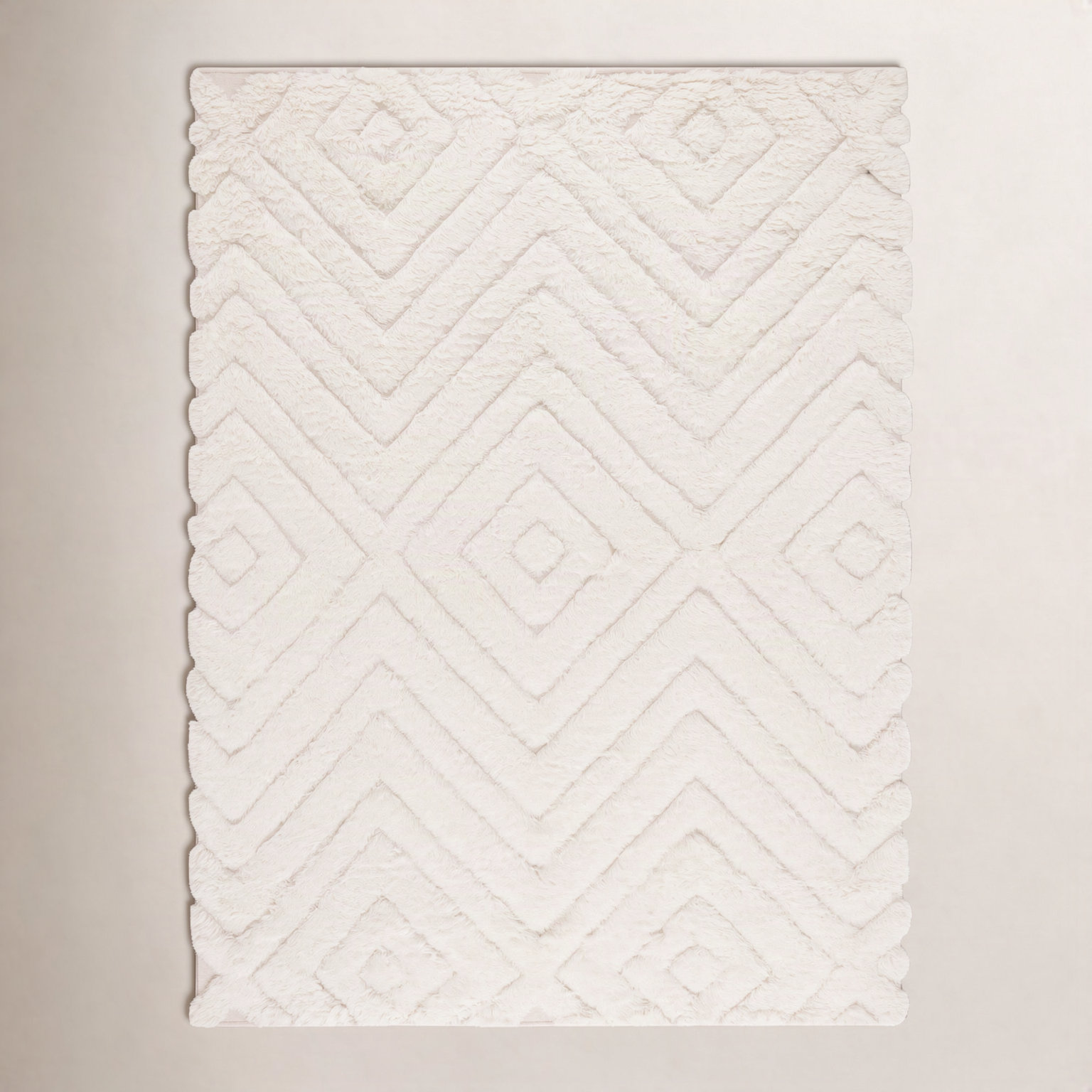 Dabria Hand-Woven Chevron Wool Rug, Rectangle 9' x 9'