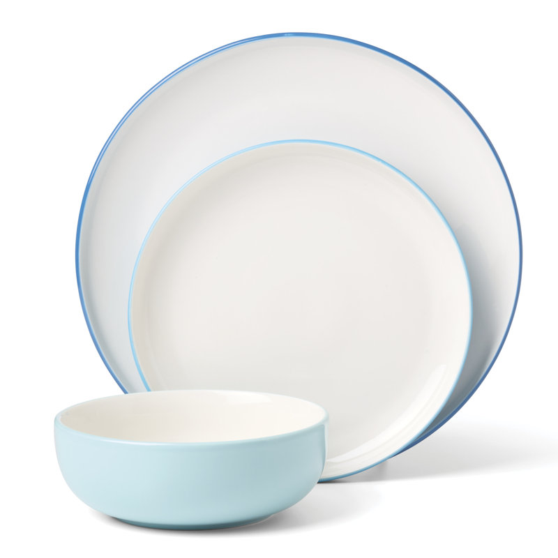 24/7 Colors 12-Piece Dinnerware Set, Blue